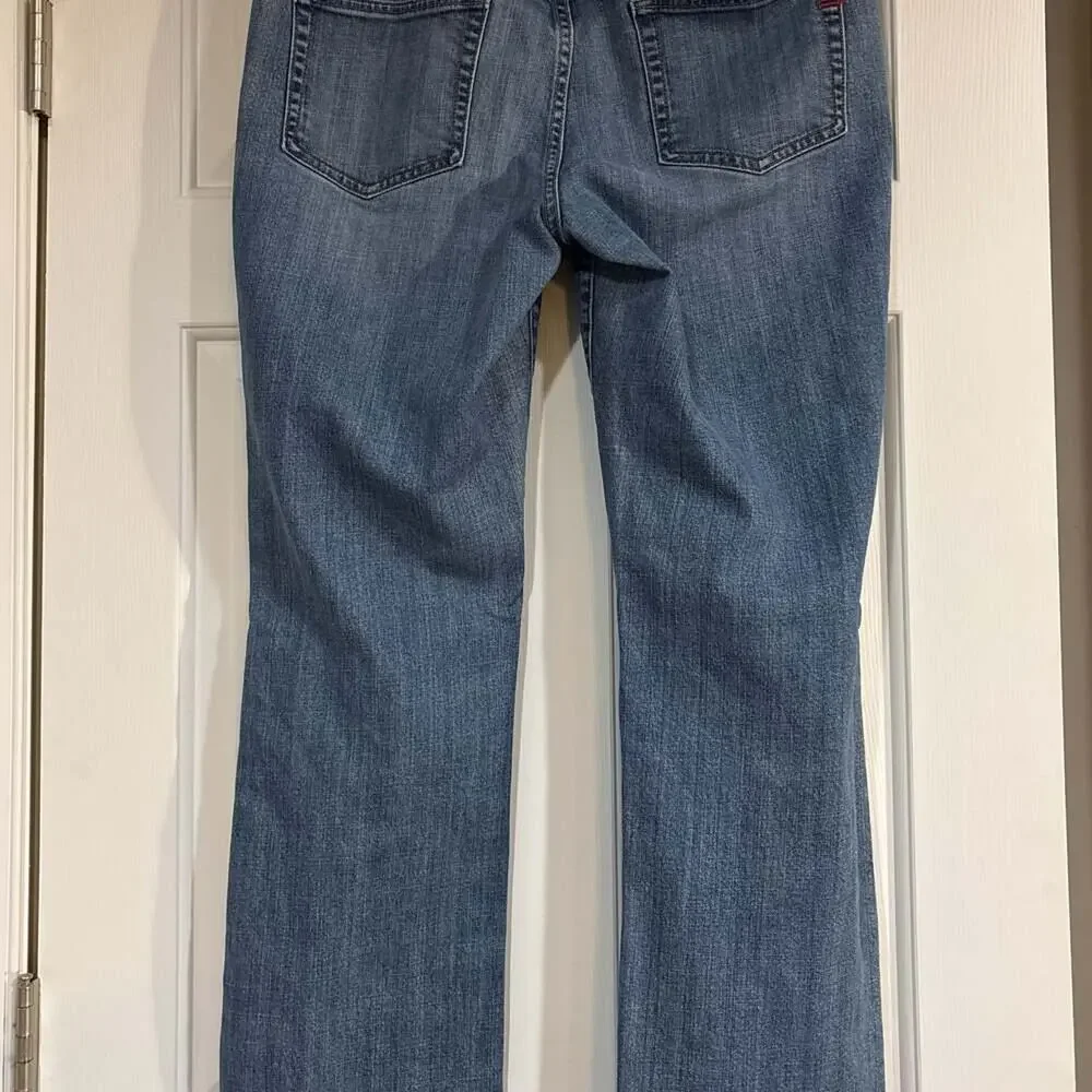 GAP 1969 9.5” Rise Flare Jeans Women's Blue Denim Size 14 Stretch - Picture 2 of 10